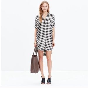 Madewell Courier Buffalo Check Button Down Dress